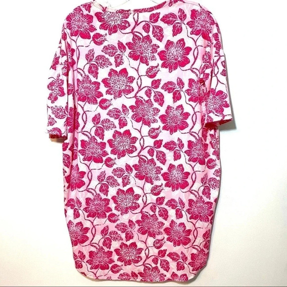 LuLaRoe Irma Pink  Polyester Spandex Tunic Shirt  Women's XXS Flowers - Picture 6 of 6